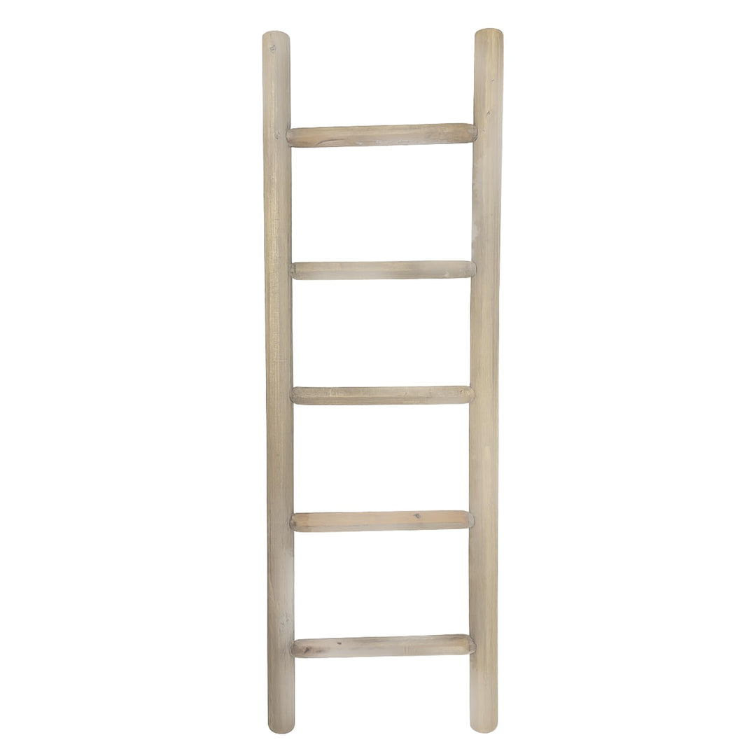 UNUS Dekoleiter Holzleiter Deko Leiter Wand Dekoration Handtuchhalter 120cm weiss Weiss 120 cm, Weis