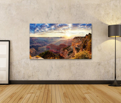 islandburner Bild Bilder auf Leinwand Grand Canyon Sonnenstrahlen Arizona Poster, Leinwandbild, Wand