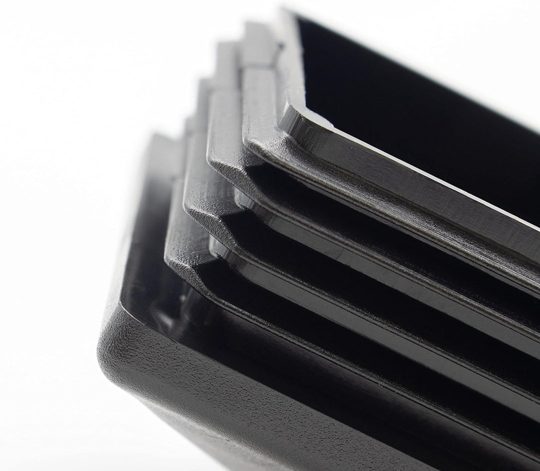 10 Stück Zierstopfen 80x80 mm Schwarz Sichtstopfen Lamellenstopfen Zaunkappen Vierkant für Zaun Zaun
