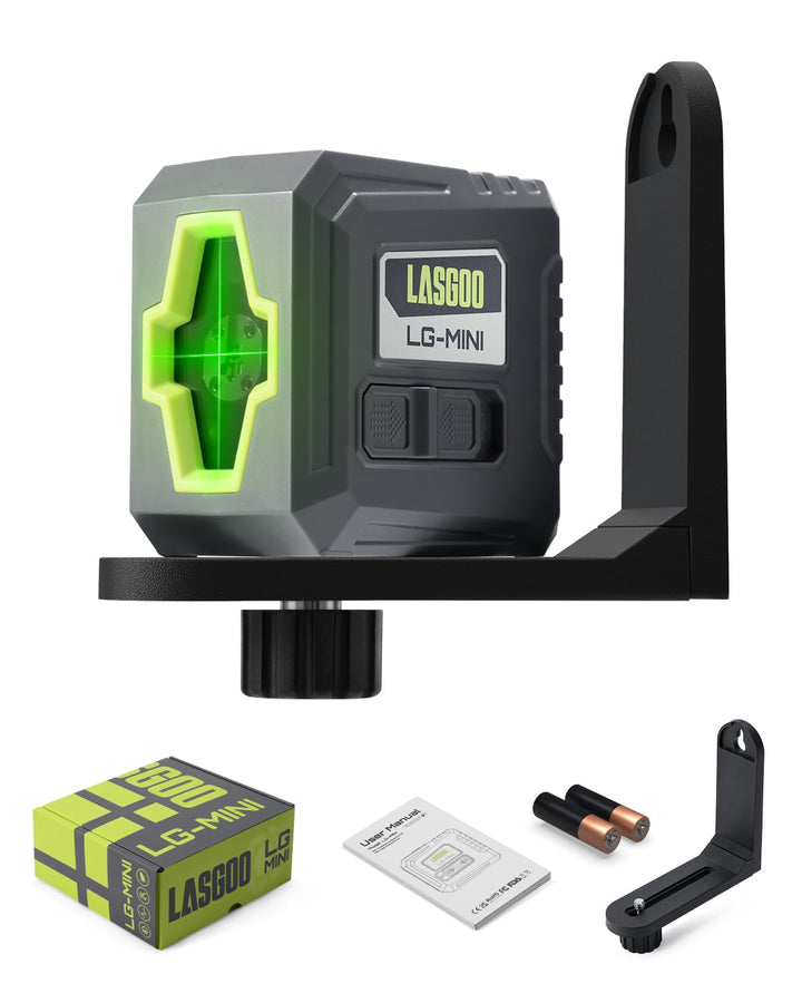 LASGOO Mini-Selbstnivellierlaser, Kreuzlinienlaser ideal zum Aufhängen von Bildern und für den Bau,