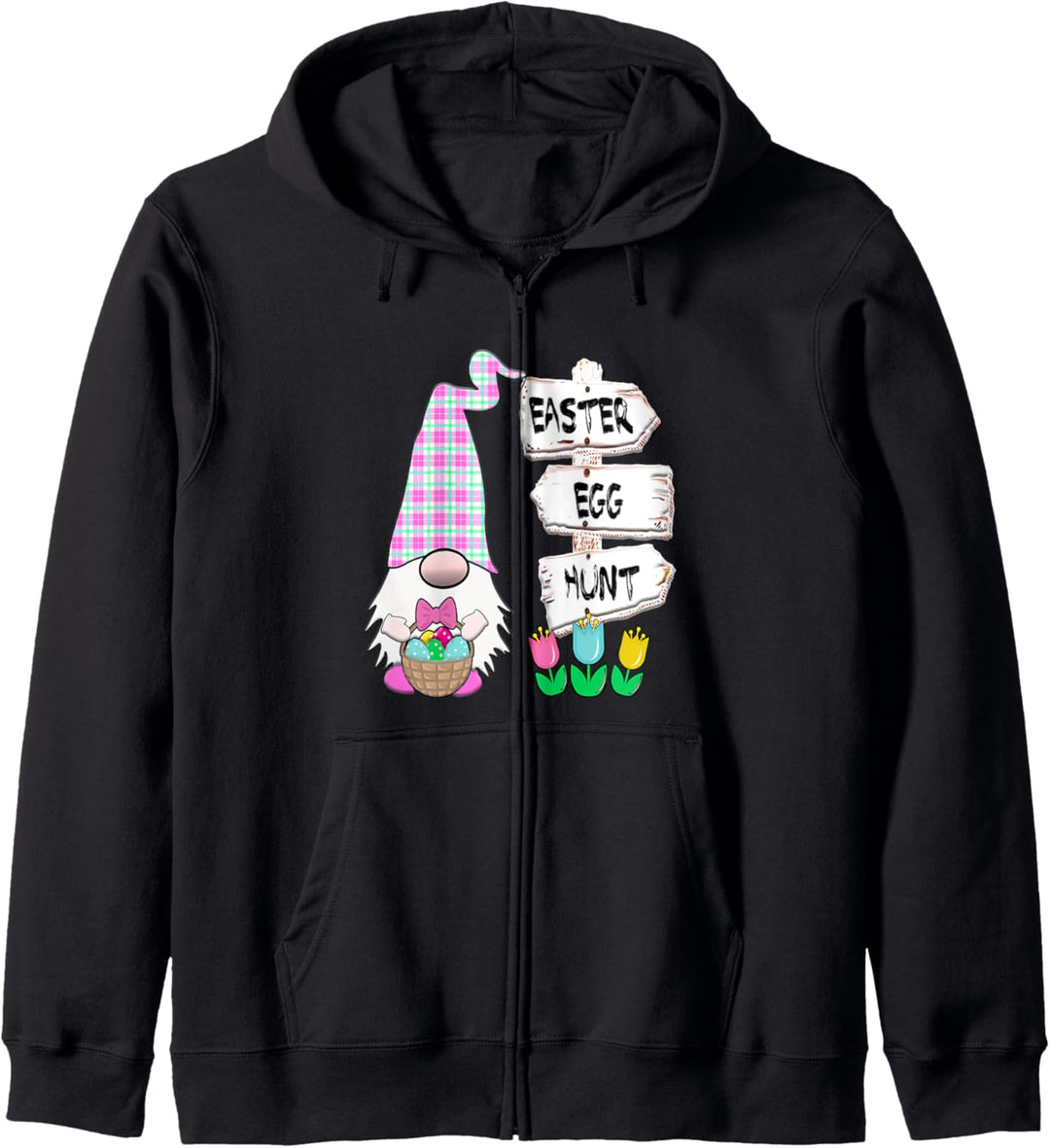 Ostgnom Eiersuche Pastell Frühling Osterei Plaid Hut Kapuzenjacke