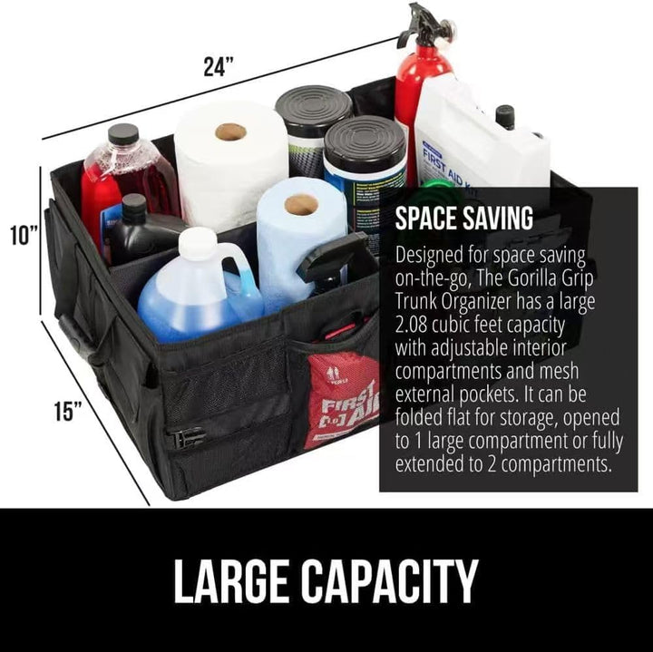 JMROY Kofferraum Organizer 45L Auto Kofferraumtasche | Organizer Auto | Faltbare, stabile und wasser