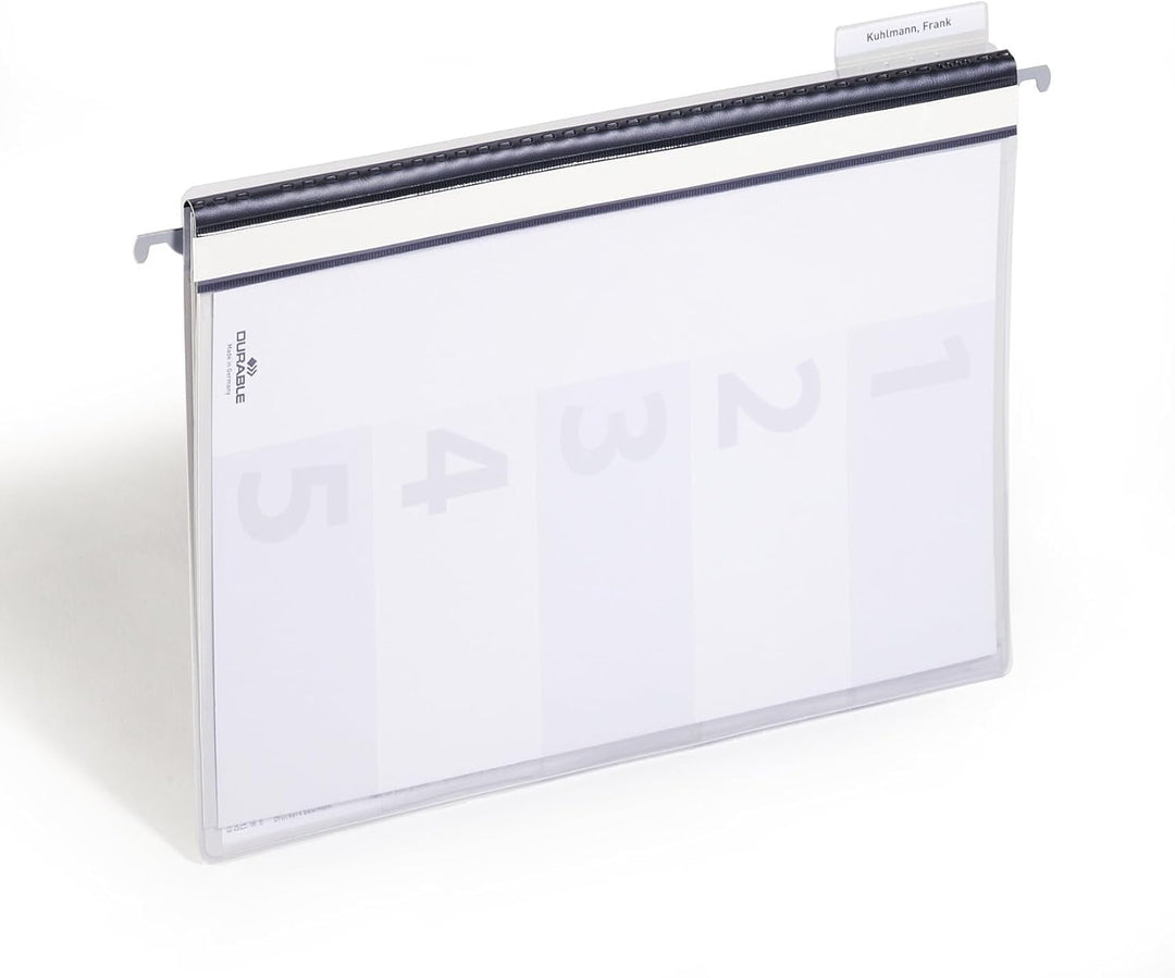 Durable Personalhefter mit Deckblatt und Taben, 5 Unterteilungen, inkl. Hängeschiene, 5 Stück, grau,