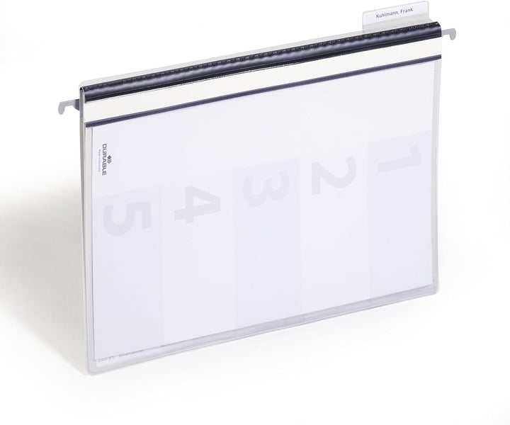 Durable Personalhefter mit Deckblatt und Taben, 5 Unterteilungen, inkl. Hängeschiene, 5 Stück, grau,