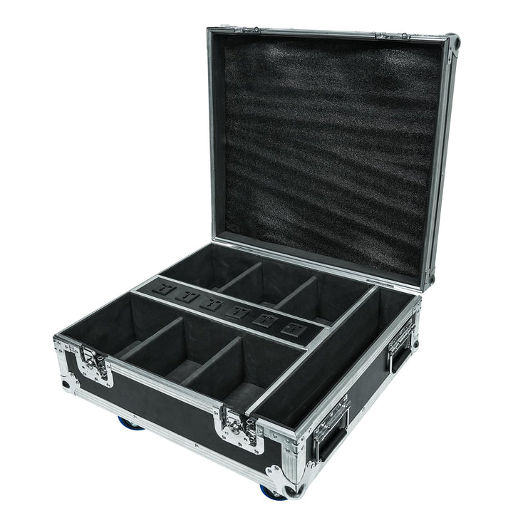 PUZILOZA Flightcase - Tragbarer Koffer Transportkoffer Transportboxen für 6PCS 108W APP Akku LED par