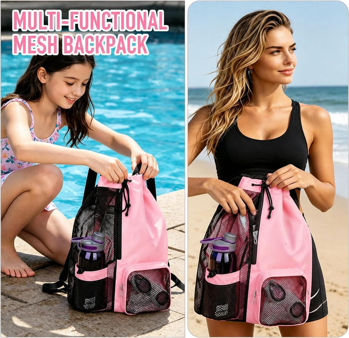 Schwimmbeutel Wasserdicht Kinder, Swimming Bag, Tasche Schwimmunterricht Kinder, Mesh Schwimmrucksac