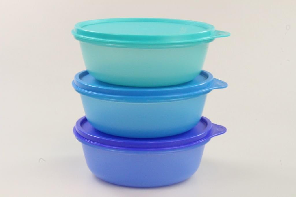 TUPPERWARE (3) 600 ml Hit-Parade Kühlschrank blau, hellblau, grün 10108