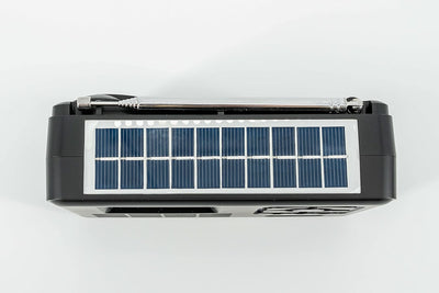 Reflexion TRA550 tragbares Kurbel-Radio mit Taschenlampe und Solar-Ladefunktion (Bluetooth, Dynamo,