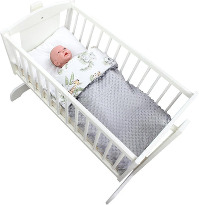 TupTam 2er Set Baby Decken Einschlagdecke 85x85 cm für Autositz Babyschale Babydecke Wiegendecke Min