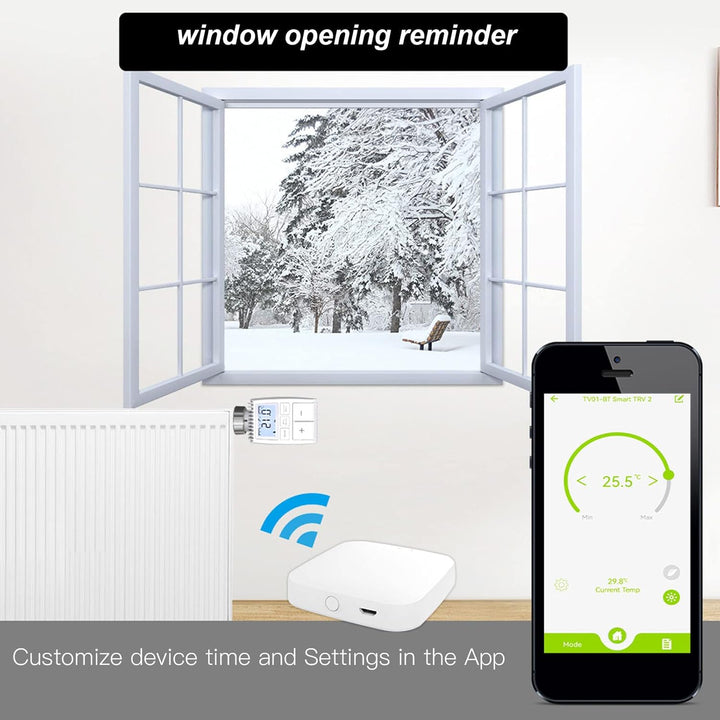 Smart Home Heizkörperthermostat, Einstellbare Temperatur, Digitaler Thermostat Heizung, Steuerung pe