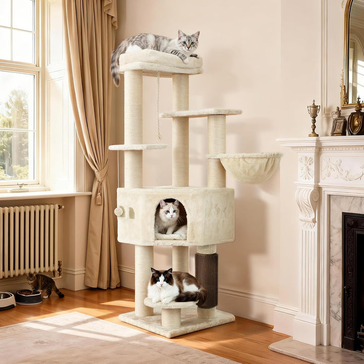 YITAHOME Kratzbaum, Katzenkratzbaum, für Grosse Katze, Katzenbaum, Katzenbürsten, 11 cm Dicke Stämme