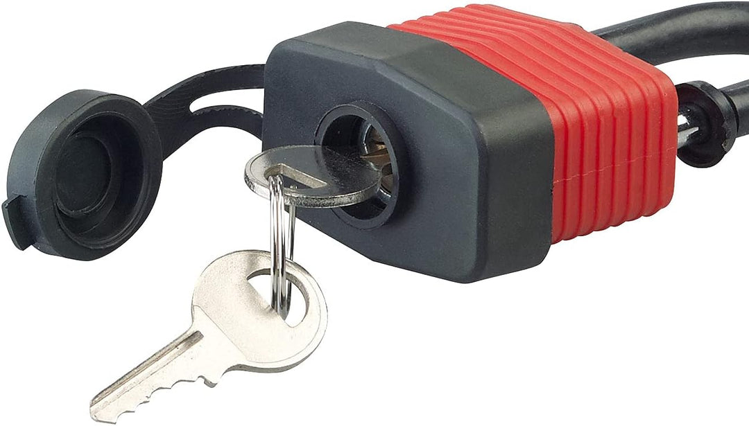 AGT Fahrrad-Schloss-Kette: 2er Pack Wetterfestes Profi-Stahlseil mit Vorhängeschloss, 5m, Ø 1cm (Mot