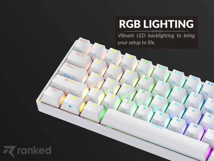 Ranked S60 Supernova Mechanische 60 Prozent Tastatur | Hotswap Gaming Keyboard | 61 Tasten mit RGB B