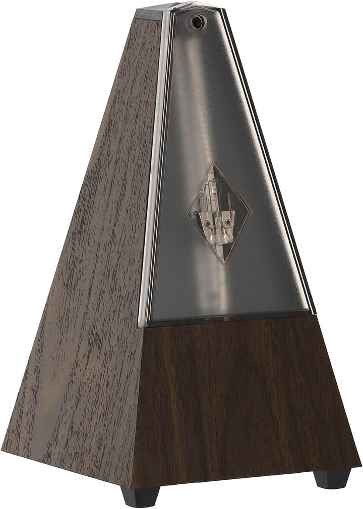 Wittner Metronom 804K Kunststoffgehäuse ohne Glocke Taktell Pyramidenform Nussbaum-Maserung, Nussbau