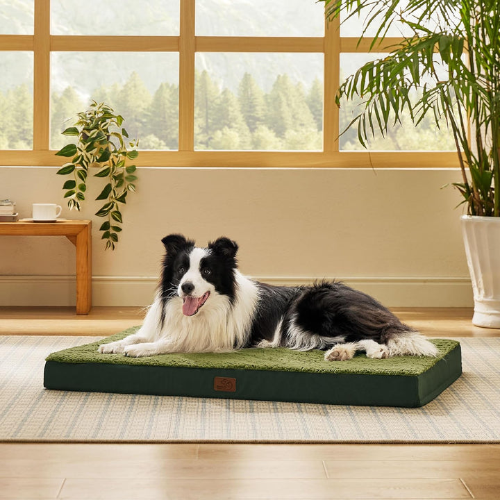 BEDSURE orthopädisches Hundebett mittelgrosse Hunde - 91x69x7.6cm Hundekissen flauschig Hundematte w