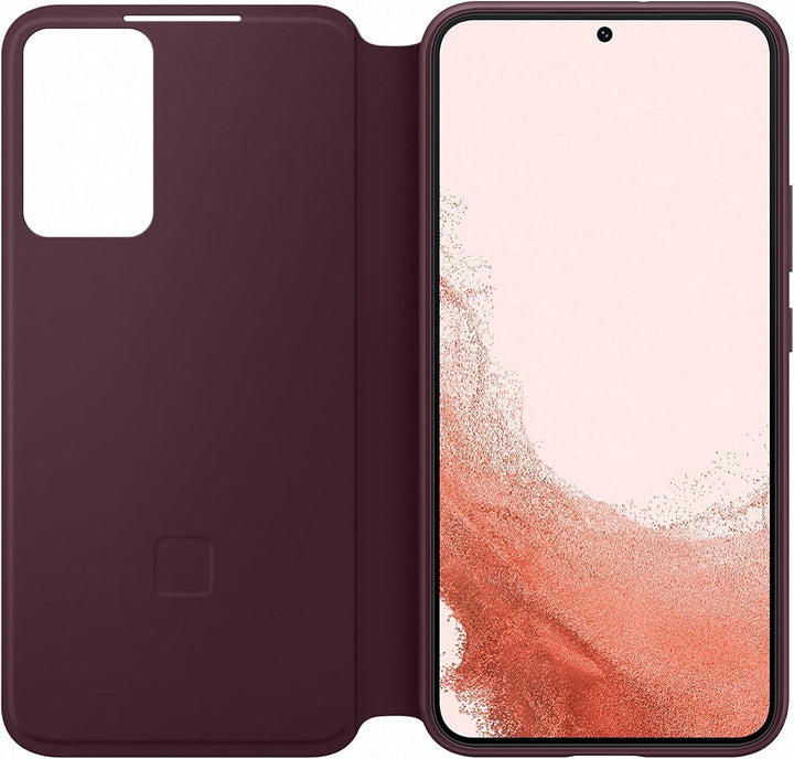 Samsung Galaxy S22 Plus Smart Clear View Cover Burgandy - EF-ZS906CEEGWW Burgunderrot, Burgunderrot