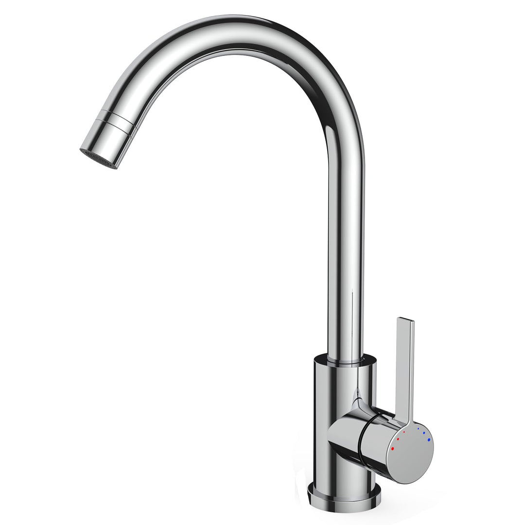 Niederdruck Armatur Küche mit 2 Strahlarten, 360 ° Drehbare Wasserhahn Küche, Leicht zu zerlegen und