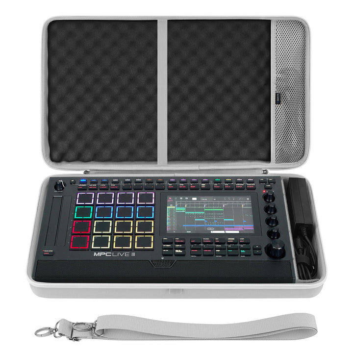 GEEKRIA Tragetasche für Audio-Interface, kompatibel mit Akai Professional MPC Live III, EVA-Hartscha