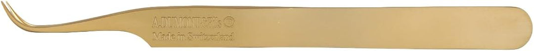 Dumont Uhrmacherpinzette aus mattem Messing, 7S-Form, hochglanzpolierte Spitzen, 100 % antimagnetisc