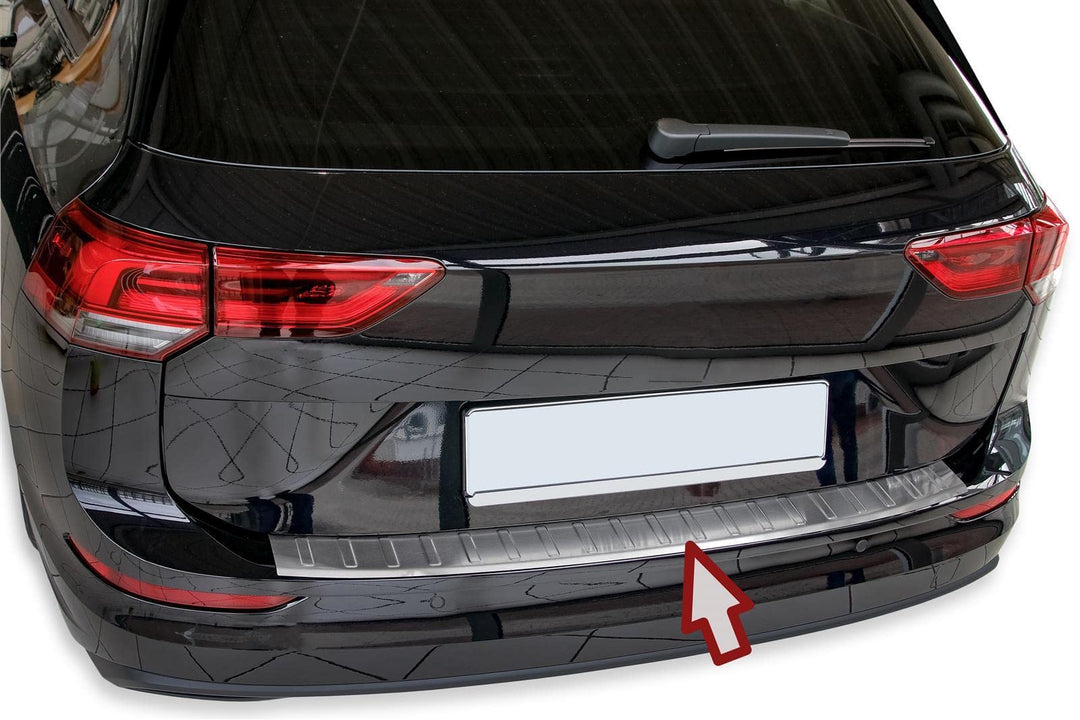 RECAMBO Ladekantenschutz Edelstahl kompatibel für VW Golf 8 Variant | BJ ab 2020 - matt gebürstet mi