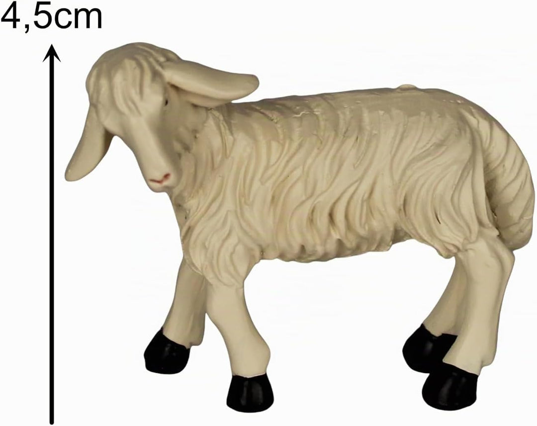 ZICOM Krippenzubehör Tiere Schafset ca. 5cm 6-TLG. Polyresin