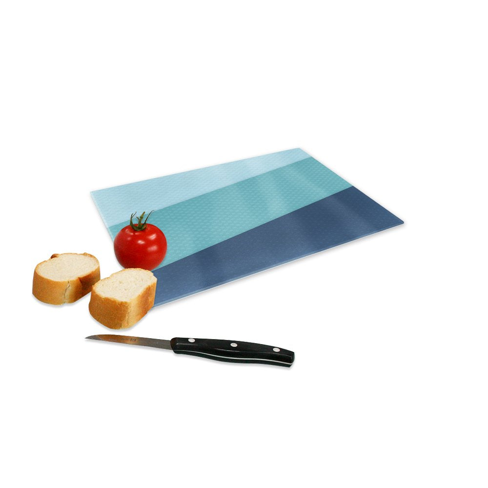 Glas-Schneidebrett mit Motiv im Blaue Lagune-Design, Grösse 20x28,5cm
