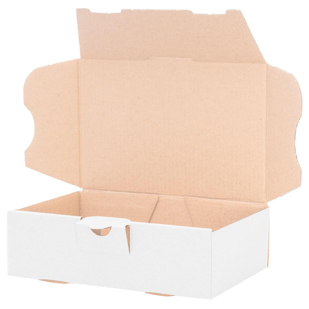 500 Maxibriefkartons Versandkartons Faltschachtel Faltkarton Maxibrief 160 x 110 x 50 mm, Weiss, MB-