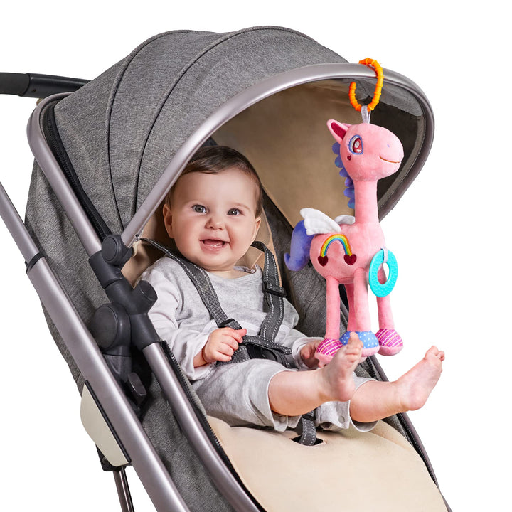 TUMAMA Baby Rassel Kinderwagen Spielzeug für Babys 0 3 4 5 6 9 12 Monate, Motorikspielzeug zum Aufhä