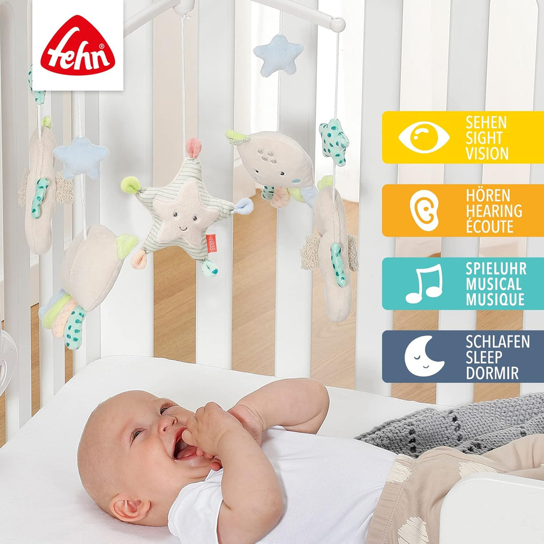 Fehn Musik Mobile Meereskinder - Baby Einschlafhilfe Musikspielzeug - Spieluhr Melodie "Schlaf Kindl