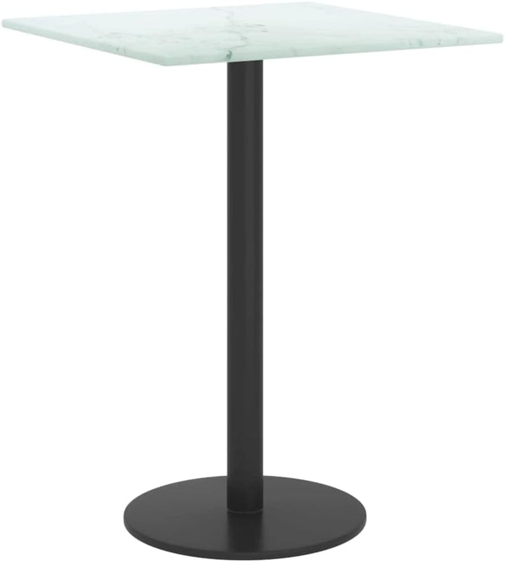 BADJAS Tischplatte Weiss Hartglas in Marmoroptik Schreibtischplatte, DIY Stabile Esstisch, Schreibti