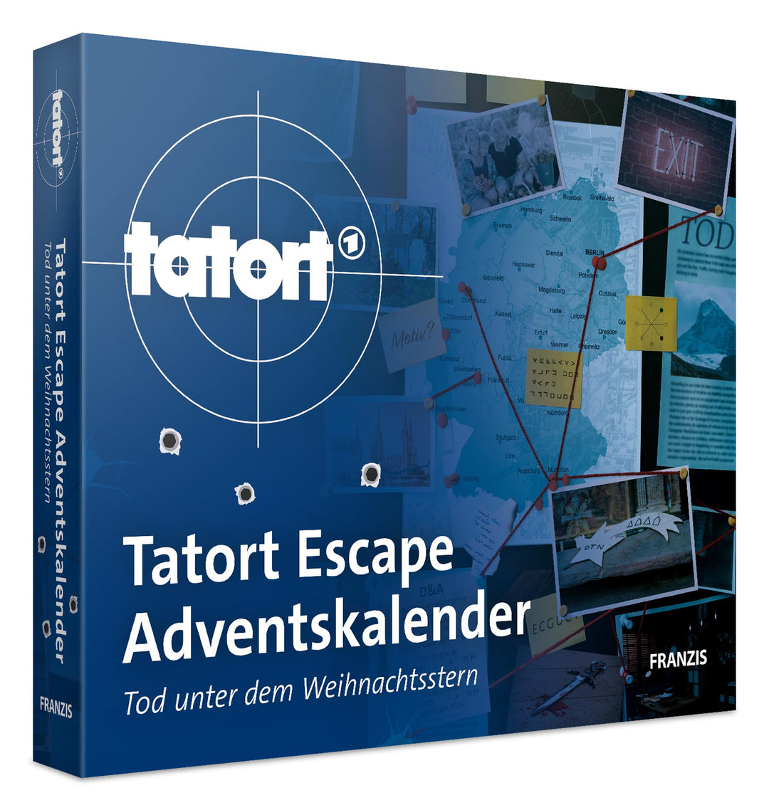 FRANZIS 67197 - Tatort Adventskalender, Tod unter dem Weihnachtsstern, Escape Room Adventskalender m