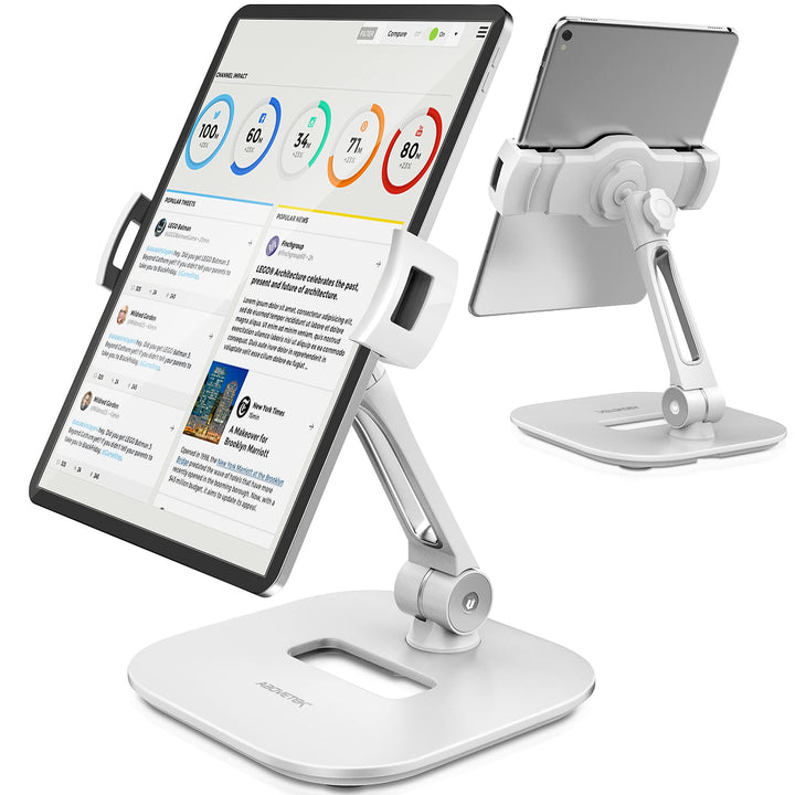AboveTEK ipad Ständer Faltbar Tablet Ständer 4-11" Tablet Halter Schwarz 360°Swivel Halter Handy Stä