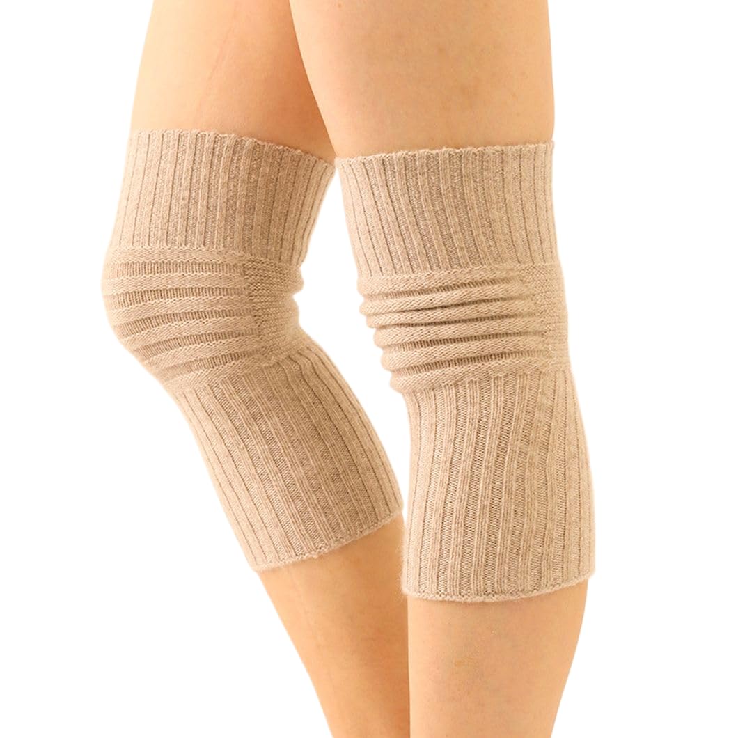 Prettystern verdickte Gestrickt 100% Kaschmir dehnbare wärmende Kniebeugen Kniestulpen Cashmere Knie