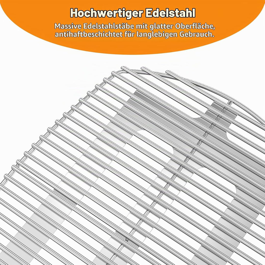 Onlyfire Grillrost Edelstahl,Ersatzrost passend(65.5 * 44.5 cm) für Weber Q300, Q320, Q3000, Q3100,