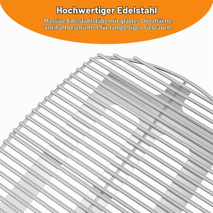 Onlyfire Grillrost Edelstahl,Ersatzrost passend(65.5 * 44.5 cm) für Weber Q300, Q320, Q3000, Q3100,