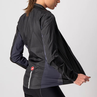 CASTELLI Damen Squadra Stretch W Jacket Jacket (1er Pack) S Hell schwarz/dunkelgrau, S Hell schwarz/