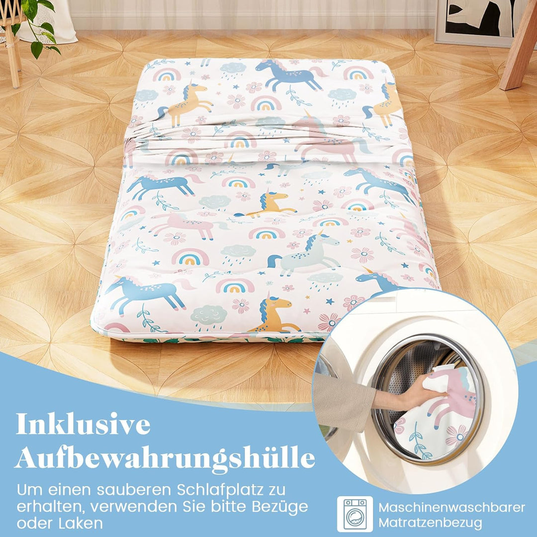 COSTWAY Japanische Futon Matratze, Tatami-Matte, Bodenmatratze, Klappmatratze mit waschbarem Bezug,