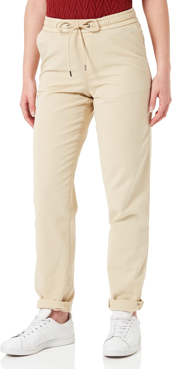 ESPRIT Hose mit Kordelzugbund aus Pima Baumwolle 32W / 32L 285/Sand, 32W / 32L 285/Sand
