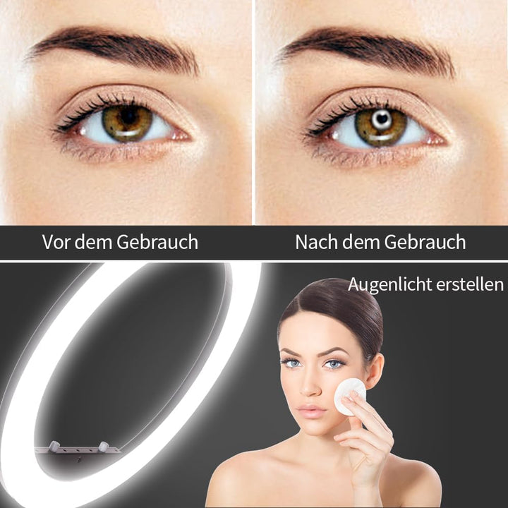 25 Zoll 75W Dimmbare zweifarbige LED-Ringlicht mit 70,87 Zoll Edelstahl-Schwerlastfotografie-Lichtst