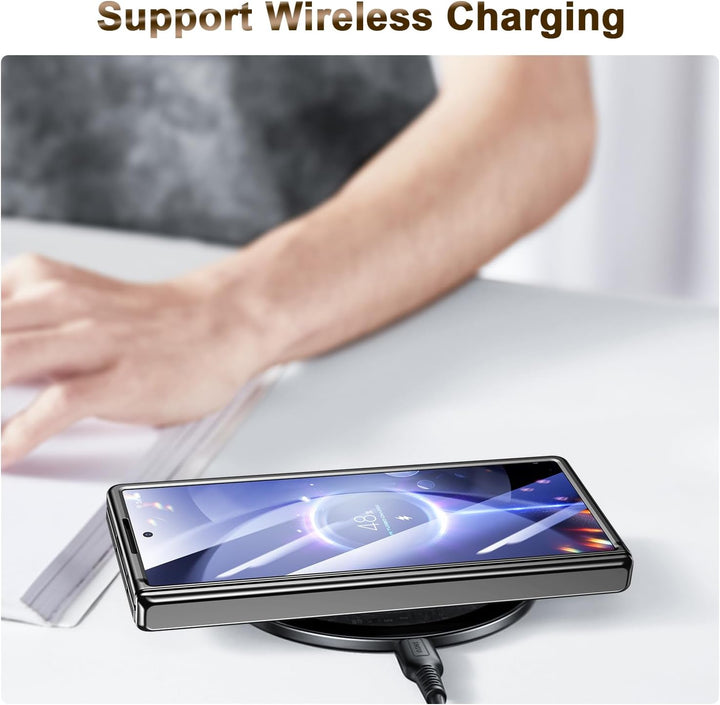 spoovcto für Samsung Galaxy Z Fold6 Hülle: mit integriertem Kamera- Ständer, Schutzschale, luxuriöse