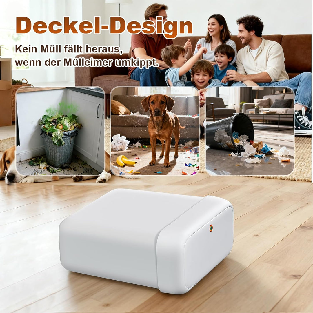 MOPUP 2er-Pack Badezimmer-Abfalleimer mit Klappdeckel, 3 Gallonen & 2,7 Gallonen Kunststoff-Abfallei