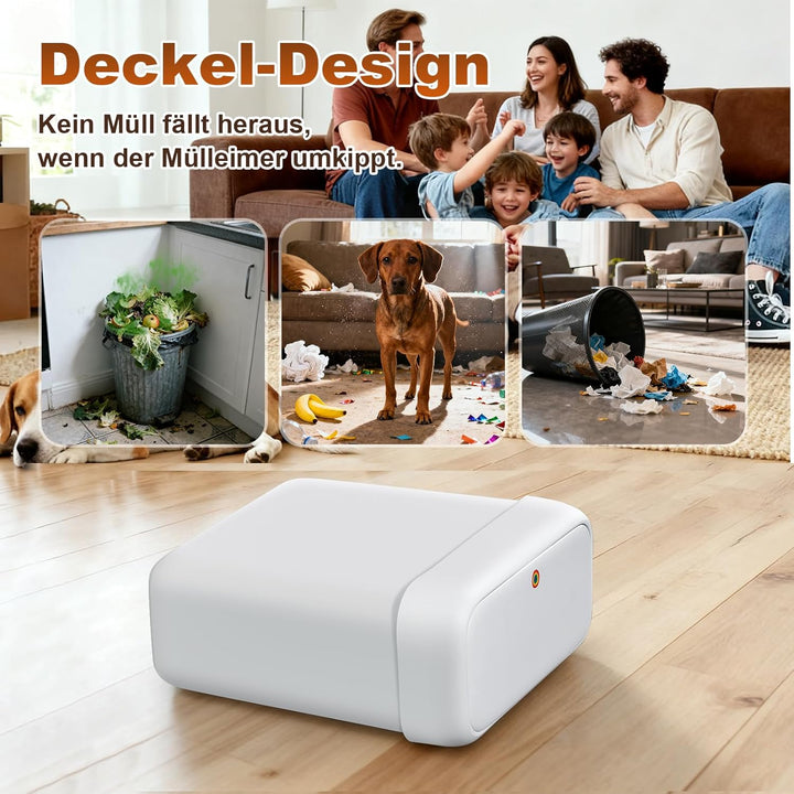 MOPUP 2er-Pack Badezimmer-Abfalleimer mit Klappdeckel, 3 Gallonen & 2,7 Gallonen Kunststoff-Abfallei
