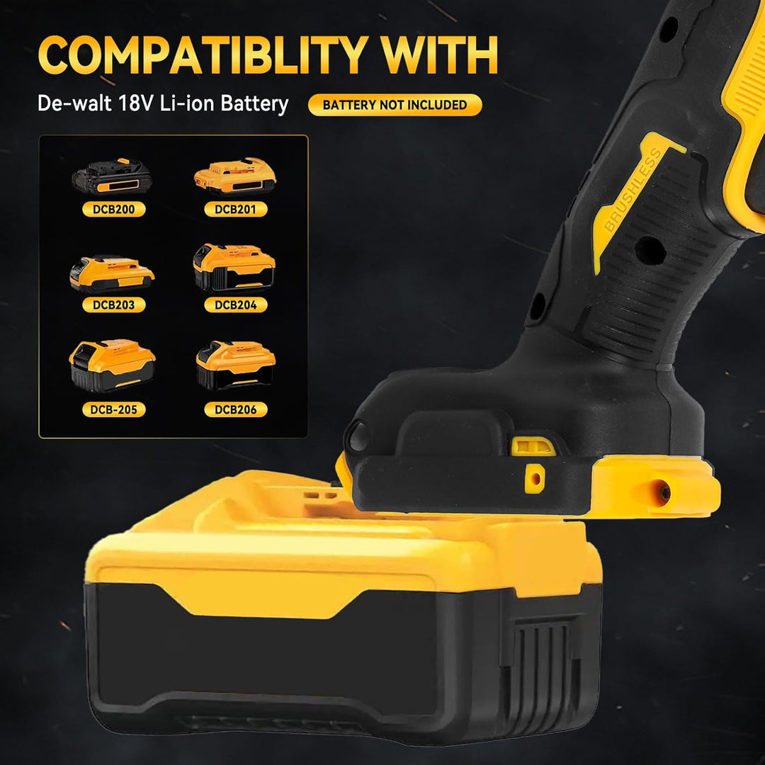 Akku-Winkelschleifer für Dewalt, 125 mm 10.000 U/min Trennwerkzeug elektrischer Schleifer bürstenlos
