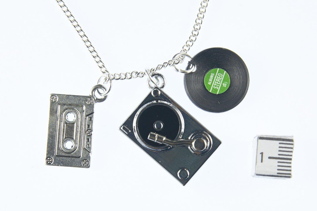 Miniblings DJ Musiker Musik Plattenspieler LP Tape Halskette - Handmade Modeschmuck I Kette mit Anhä