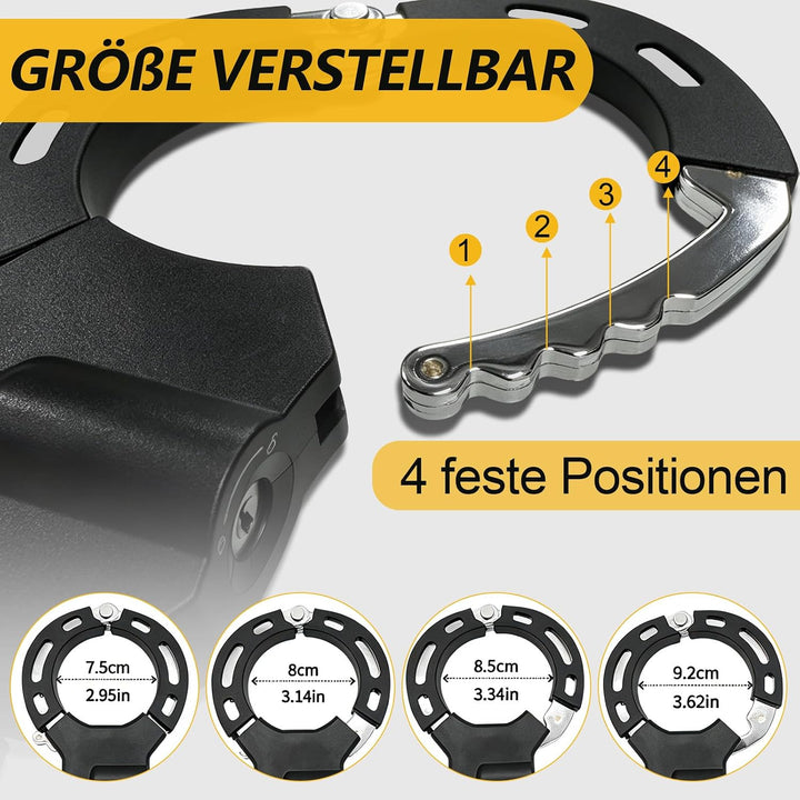 E-Scooter Schloss 8 mm – Hochsicherheits-Kettenschloss, 92 cm, wetterfest für E-Scooter, Fahrrad, E-