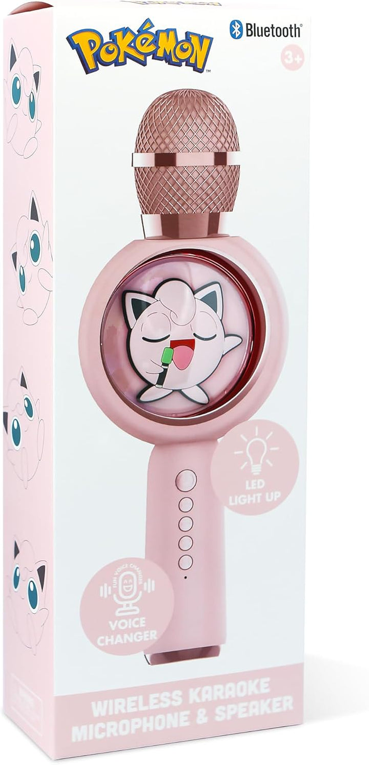 OTL Technologies Pokemon Jiggly Puff Popsing LED Light Up Wireless Karaoke Mikrofon mit Voice Change