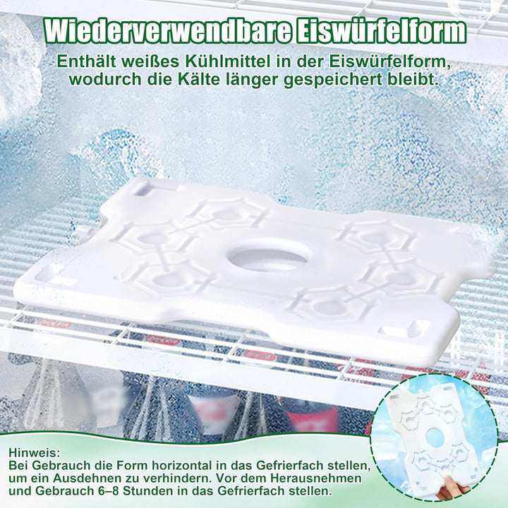 IEEILULU Snackbox mit 8 Fächern, Snackbox mit Kühlakku und Tragetasche für Obst, Snacks, Saucen usw,