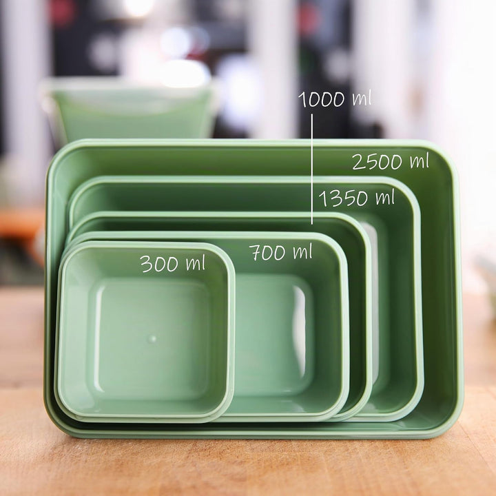 your GEAR Pila Frischhaltedosen 700ml Set - 6X Rechteckige Vorratsdosen mit Deckel luftdicht &amp; BPA-f