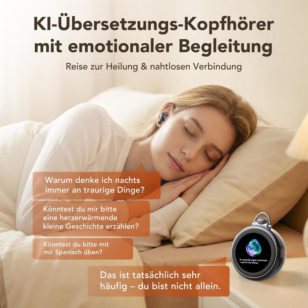 N03 Übersetzer Kopfhörer mit KI Chatbot, HiFi-Klang Übersetzungskopfhörer 134 Sprachen &amp; 9 Modi - Bl