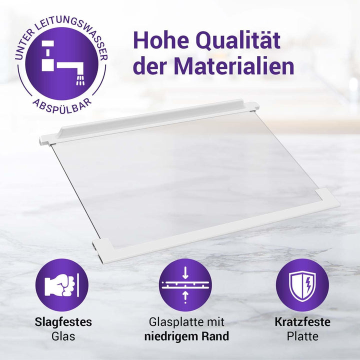 Kühlschrank Glasplatte Ersatz für AEG Kühlschrank Einlegeboden Glas 225153106/3 - Regal Kühlschrank